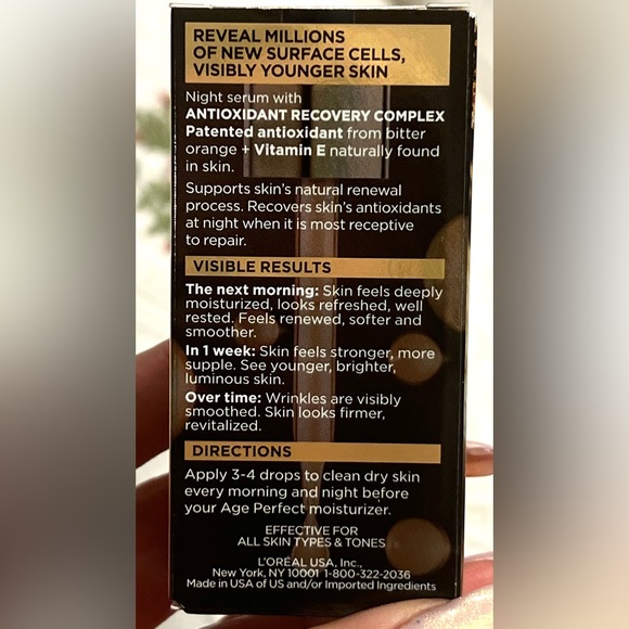 L’Oréal Age Perfect Cell Renewal Midnight Hydrating Serum set of 2 new - Picture 6 of 6